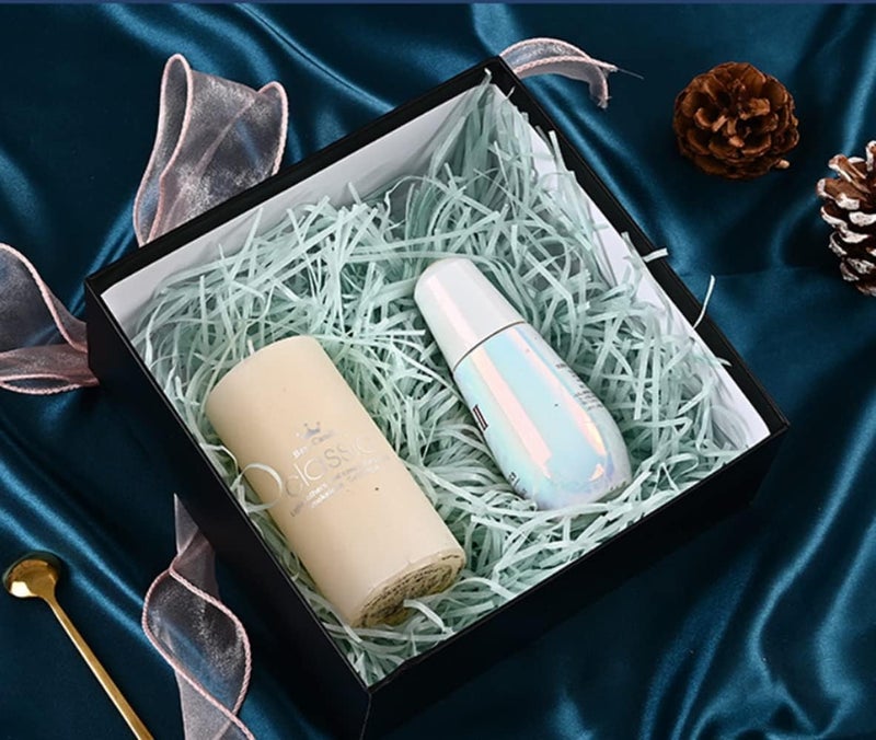 JINZOFLY Raffia Paper Shreds, 100g Shredded Paper for Gift Box, Crinkle Cut Paper Shred Filler for Gift Wrapping & Basket Filling(Tiffany Blue) - Image 1